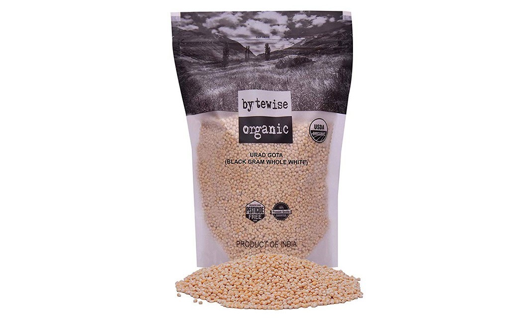 Bytewise Organic Urad Gota (Black Gram Whole White)   Pack  500 grams